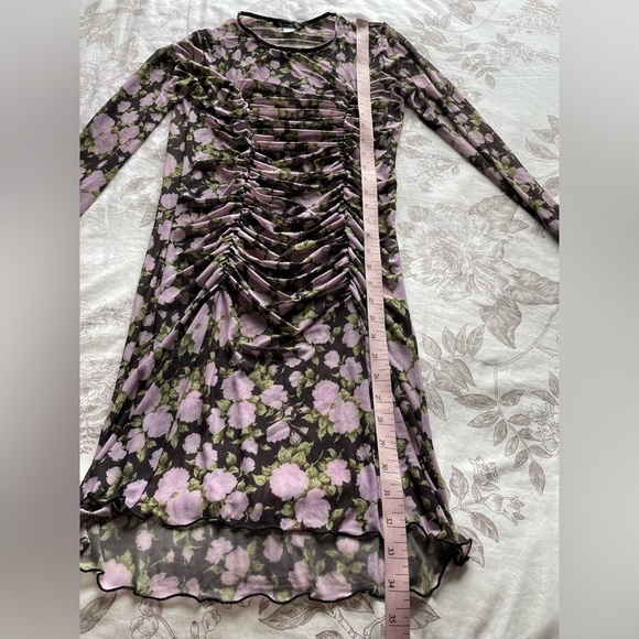 Only Hearts UO Double Mesh Sheer Floral Midi Dress Small Feminine Dainty Fairy - Picture 9 of 9